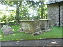 SO5786 : Tombs in the churchyard at St Margaret, Abdon by Basher Eyre