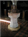 The font at St John the Baptist, Ditton Priors