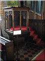 The pulpit at St John the Baptist, Ditton Priors