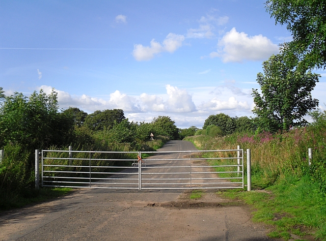 Gates across road to Ruleholme Bridge