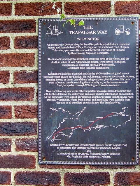 Trafalgar Way plaque, Wilmington