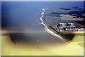 Aerial view of Bradwell Power Station in the seventies