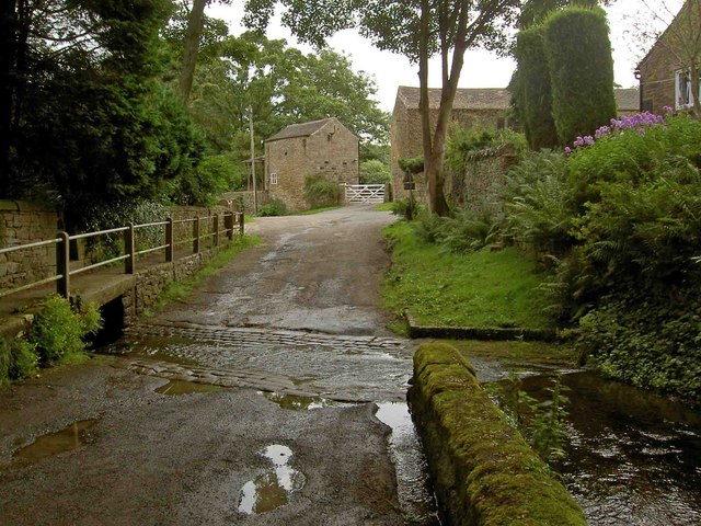 The ford on Townfield Lane at Shatton