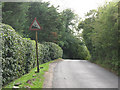 Gradient warning sign on Low Hill Road