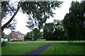 Greenspace and west end of Montague Road, Warwick