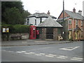 Bus shelter in Poughill village