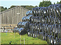 SK3849 : Bales at Morley Park farm by Alan Murray-Rust