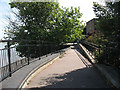 Ramp to the flood barrier near Woolwich