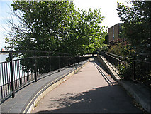 TQ4279 : Ramp to the flood barrier near Woolwich by Stephen Craven
