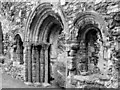 Romanesque arches, Torre Abbey ruins, Torquay.