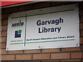 Sign at Garvagh Library