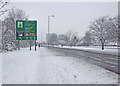 Ewell Road in the snow