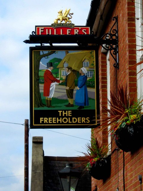 The Freeholders pub sign, St. John's... © P L Chadwick cc-by-sa/2.0 ...