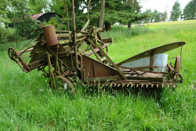 Abandoned harvesting machine