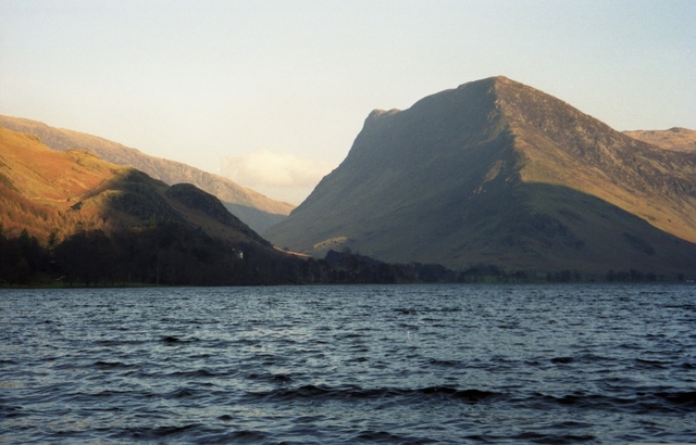 Across Buttermere towards Hassness and Fleetwith Pike
