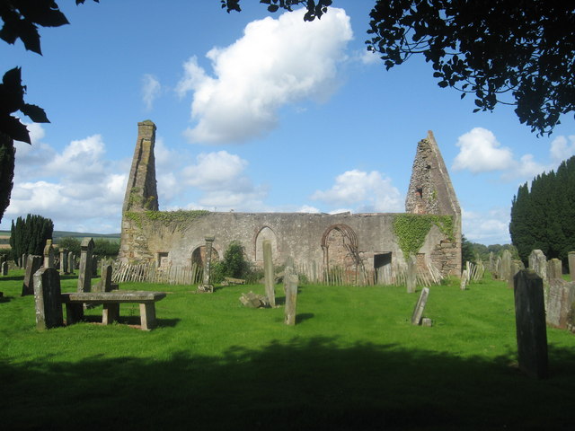 Ruins of 17th century kirk at Westruther