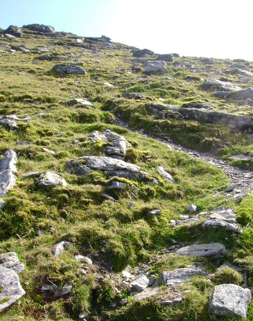 Little used path on the north side of Beinn Ime