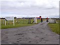 Cyclists entering Tiree Airport