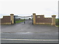 NZ3323 : Elstob Hall entrance gates by peter robinson