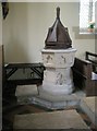 SP4535 : The font at St John the Evangelist, Milton by Basher Eyre