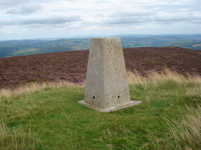 The trig point on Bache Hill