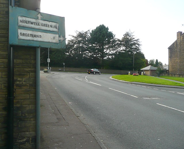 Old road sign, Victoria Road, Elland © Humphrey Bolton Geograph