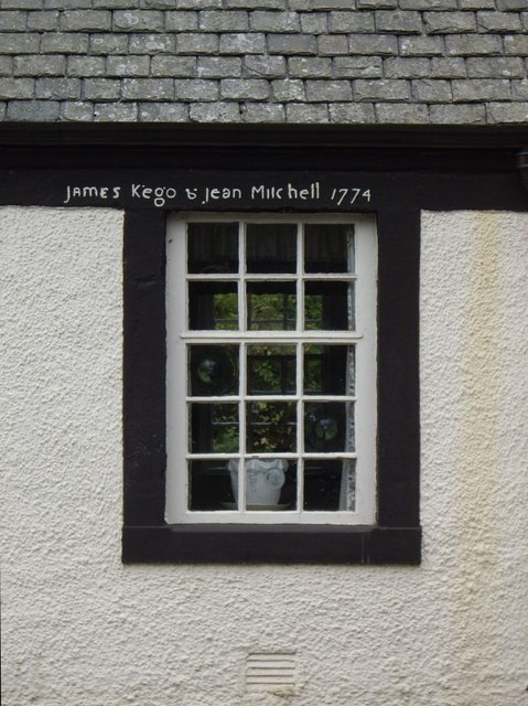 Weavers' cottages, 50 Montgomery Street - inscribed lintel