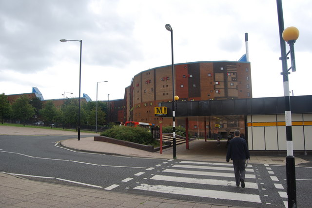 Byker metro and Byker wall, Newcastle upon Tyne