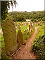 Stoke Gabriel: churchyard and mill-pond glimpse