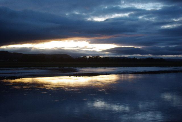 The River Nith mudflats at sundown