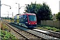 Midland Metro tram 07 approaching Bilston Road, Wolverhampton