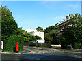 Penfold pillar box and Malvern Place, Cheltenham