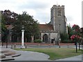 All Saints church, opposite the castle