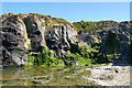 Verdant low cliffs south of Treyarnon beach