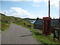 Phone box and postbox at Leumrabhagh