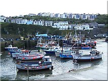 SX0144 : Inner Harbour, Mevagissey by Geoff Pick