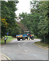 Tractor approaching roundabout on Reedham Road