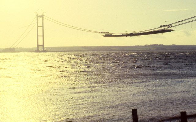 Humber Bridge under construction © Harold Dilworth Crewdson :: Geograph ...