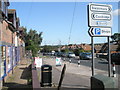 Looking northwards along the B2177 from the village shop