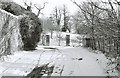 Old Mill Lane and The Lawn park in winter