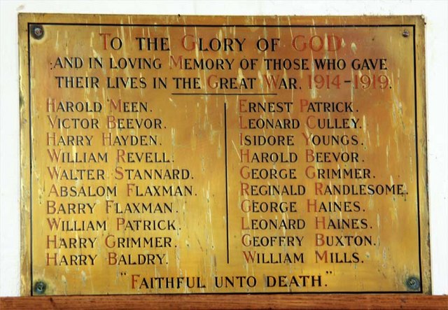 St Mary, Haddiscoe, Norfolk - Memorial WWI