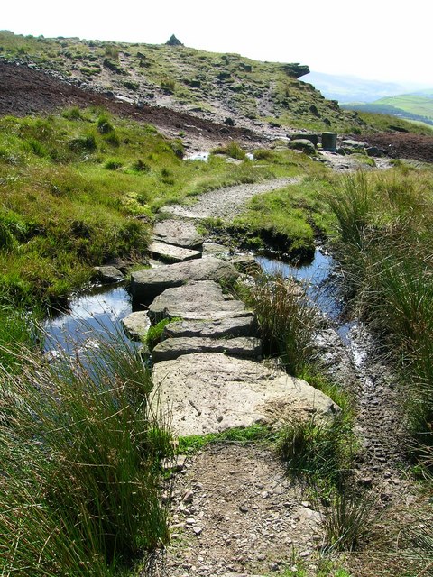 Stepping Stones On Pennine Way © John H Darch Geograph Britain And