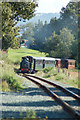 Train approaching Cwm Lane crossing