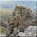 NG5321 : Rock tower on the east ridge of Bla Bheinn by John Allan