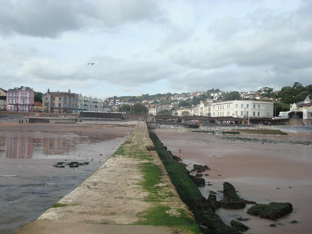 View of Dawlish from the beach