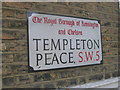 Defaced streetsign, Templeton Place SW5