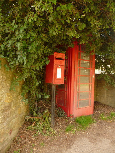 Salway Ash: postbox № DT6 55 and phone