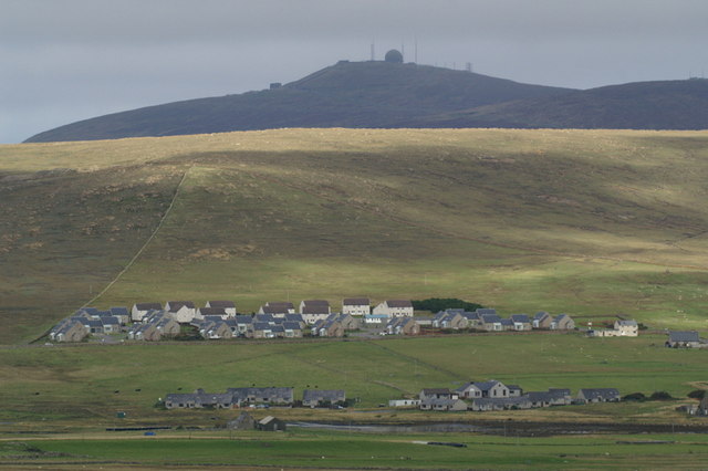 Baltasound from Hill of Colvadale