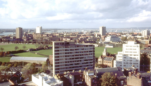 View from Horatia House, Meriden Road, Portsmouth, 1981 (2)