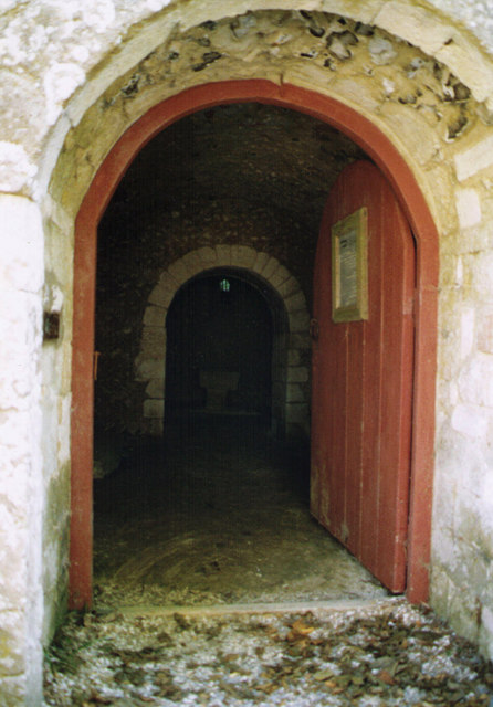 Entrance to the Crypt of St Nicholas, Chilton Candover